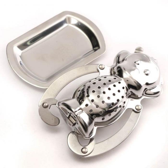 Heart/House/Duck/Monkey/Teapot/Ball/Bird/Shell Full Shape Stainless Steel Infuser Filter Strainer Tea Ball Spoon E2S