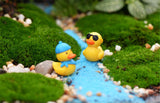 XBJ162 Mini 6pcs Traveling Ducks decoration supplies moss micro landscape deco  Garden deco Creative handicrafts