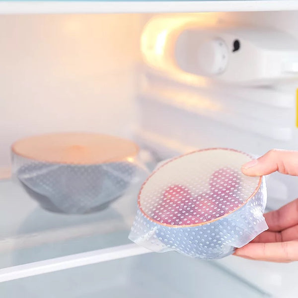 1 piece food grade Keeping Food Fresh Wrap Reusable high stretch Silicone Food Wraps Seal Vacuum Cover Stretch Lid