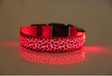 LED Dog Collar Light Flash Leopard Collar Puppy Night Safety Pet Dog Collars Products For Dogs Collar Colorful Flash Light Neck