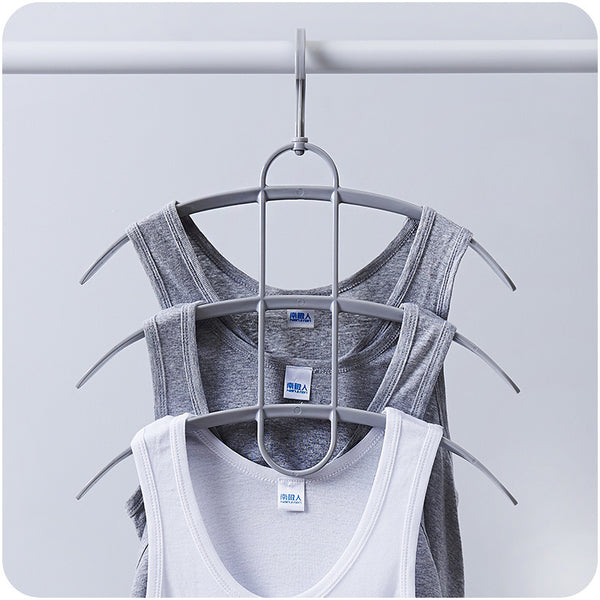 Multilayer Fish Bone Shape Stainless Steel Clothing Storage Racks Clothes Hanger Storage Holder Wardrobe Laundry Drying Rack