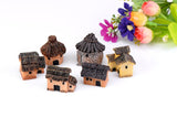 XBJ042 Thatched House 1pcs Miniature Garden Craft Landscape Plant Flower Pot Bonsai Decor Fairy Ornament Small