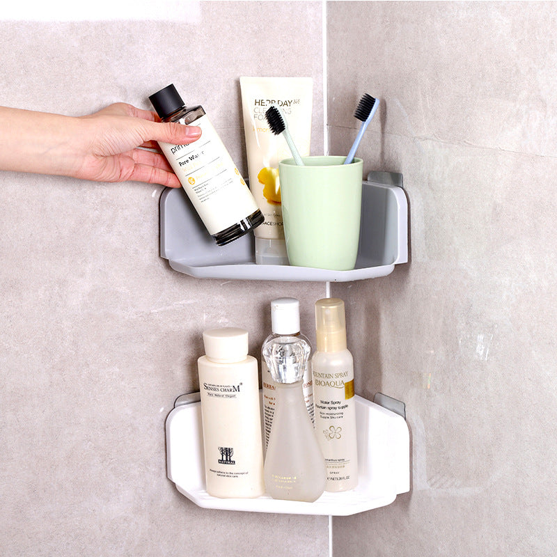Corner Drain Shelves Bathroom Storage Rack Bathroom Punch-Free Powerful Wall-Mounted Wash Shelf Secondary image