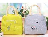 Lunch Bag kitchen organizer Oxford Cloth Cartoon Print Handy Thickness Insulated Picnic School Lunch Bags Storage Bag E5M1