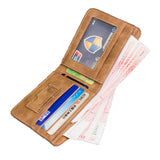 New Vintage High quality PU leather clutch male leather Wholesale ultra-thin fashion casual men's wallet clam