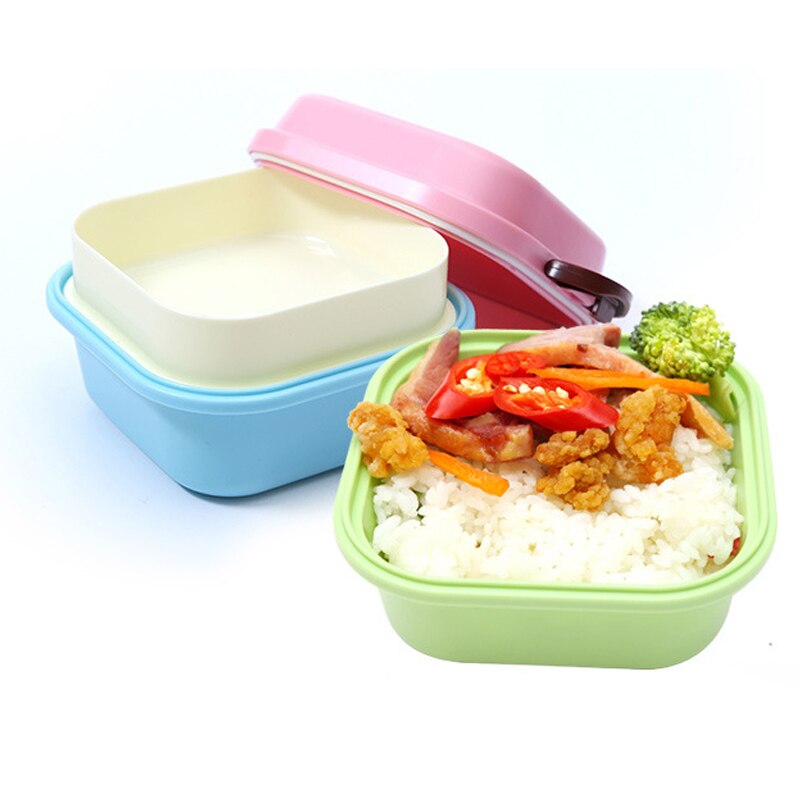 Creative Cartoon Kids Lunch Bento Box For Children Food Thermos Heated Container With 2 Food Divided Layers Kitchen Dining Tools Main image