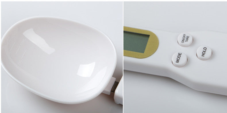 White Digital Measuring Spoons With Scale for Cooking Kitchen Scale Tools Liquid /Bulk Food LCD Display volume scales