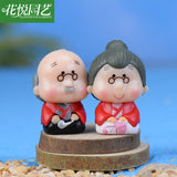 2pcs/lot Moss micro-landscape jewelry Large grandparents and son-in-law combination DIY assembly ornaments