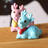 XBJ157 Mini 6pcs Sika deer decoration supplies moss micro landscape deco  Garden deco Creative handicrafts