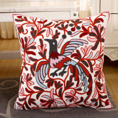 BZ131 Luxury Cushion Cover Pillow Case Home Textiles supplies Lumbar Pillow Peacock butterfly embroidery pillows chair seat