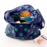 Fashion portable women shopping bag creative printing Oxford cloth folding Ladies bag Kitchen storage bags home accessories