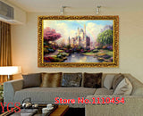 DIY Diamonds Embroidery Fairytale castle Landscape 5D Magic cube Round Diamond Painting Cross Stitch Kits Diamond Mosaic