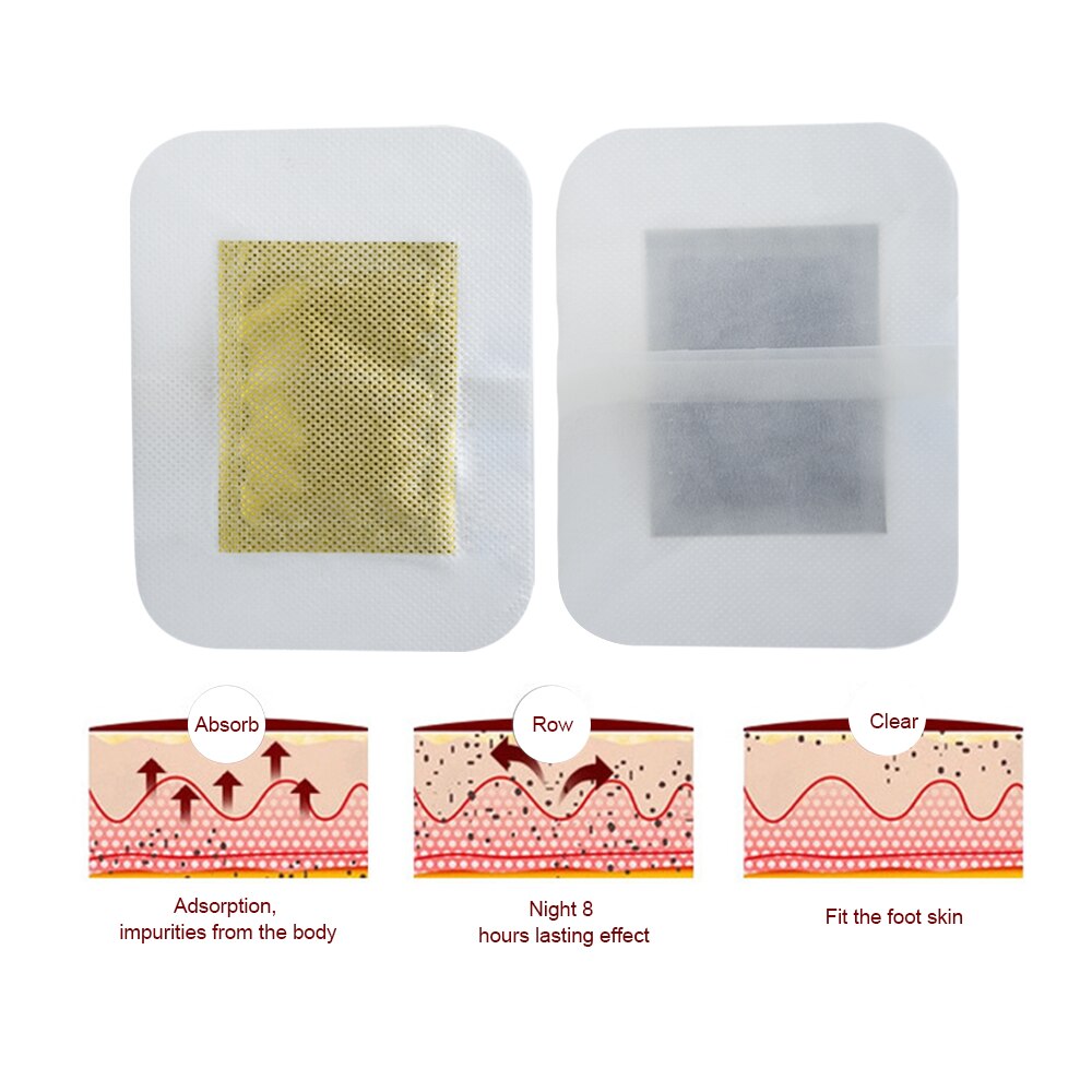 Ginger Detox Foot Patch Bamboo Vinegar Pads Improve Sleep Beauty Health Care Slimming Plaster K03001 12Pcs/Box
