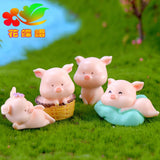 2pcs/lot Piggy Story Micro Landscape Resin Crafts Small Decoration Keychain Accessories Dolls 12 Zodiac Pigs