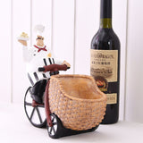 Creative Resin Chef Wine Rack Craft Figurine Wine Stand Cook Wine Bottle Holder Home Wine Ornament Shelf Racks for Restaurant