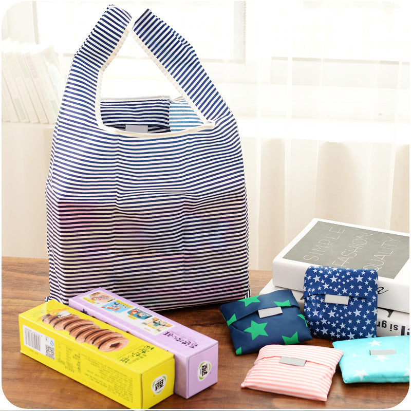 Fashion portable women shopping bag creative printing Oxford cloth folding Ladies bag Kitchen storage bags home accessories