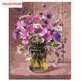 Colorful flowers Digital Painting picture drawing Painting by numbers flower oil paintings chinese scroll paintings Home Decor