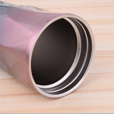 Coffee Mug With Straws Cup 500ml Creative Double Wall Stainless Steel Gradient Diamond Shaped Vacuum Insulation Bottle Tour