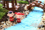 2pcs/lot Couple dolls Bride and groom Wedding decorations Micro landscape ornaments Chinese style creative ornaments Crafts
