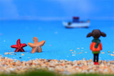 XBJ167 Mini 8pcs Small starfish decoration supplies moss micro landscape deco  Garden deco Creative handicrafts