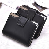 Elegant casual men's wallet vertical section multi-function card holder PU genuine multi-card buckle purse