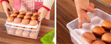 Bilayer Egg Storage Box 24 Grid Food Container Keep Eggs Fresh Organizer Kitchen Supplies