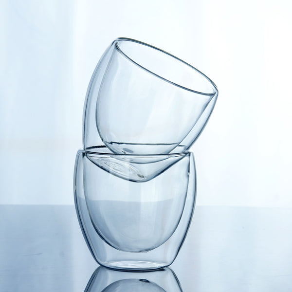 New And Fashion Classic 150 or 250 or 350 or 450ML Glass Double Wall Transparent Coffee Cups Insulate Office Tea