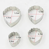 Heart Peony Flower 4 pcs/lot Cake Stainless Steel Fondant Sugarcraft Cookie Cutter Cake Decorating DIY Tools