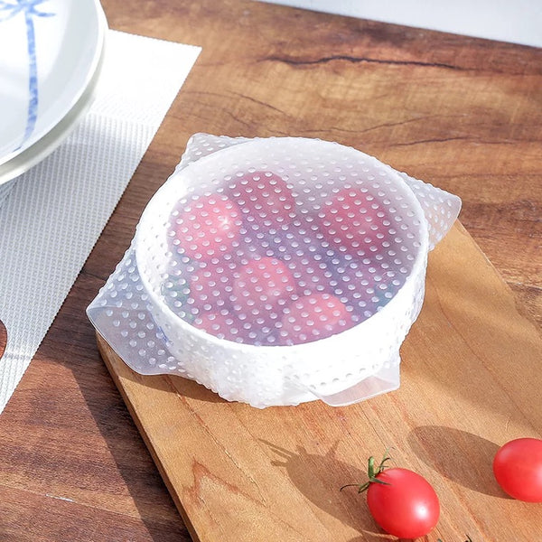 1 piece food grade Keeping Food Fresh Wrap Reusable high stretch Silicone Food Wraps Seal Vacuum Cover Stretch Lid