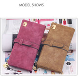 New Fashion Elegant Women Wallets Drawstring Nubuck Zipper Luxury Brand Famous Designer Card Wallet Women Purse PU Wallet Female