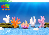 2pcs/lot simulation resin coral aquarium fish tank fish turtle small ornaments mini gift decoration starfish DIY ornaments