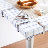 6PCS Stainless Steel Tablecloth Clamps Wedding Promenade Table Cover Holder Clip Promenade/Round Board Stable Clips