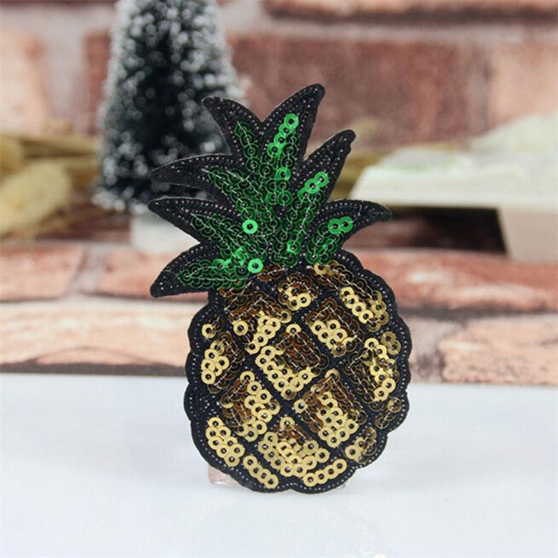 Cute Sequins Cartoon Fruit lip panda Patches embroidered patches for clothes wedding clothing DIY patchwork fabric