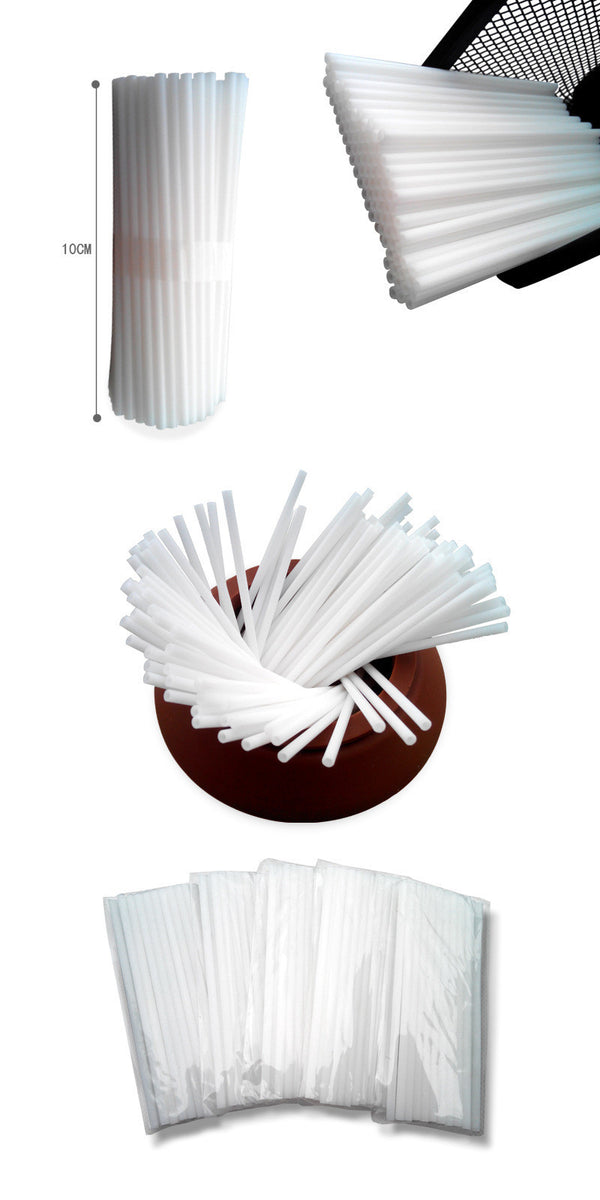 DIY 100Pcs 100mm Pop Sucker Sticks Cake Plastic Lolly Lollipop Candy Chocolate  Modelling Mould Mold