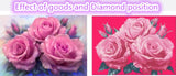 DIY 5D Diamond Embroidery Three Flower Round Diamond Painting Cross Stitch Kits Mosaic Painting Home Decoration