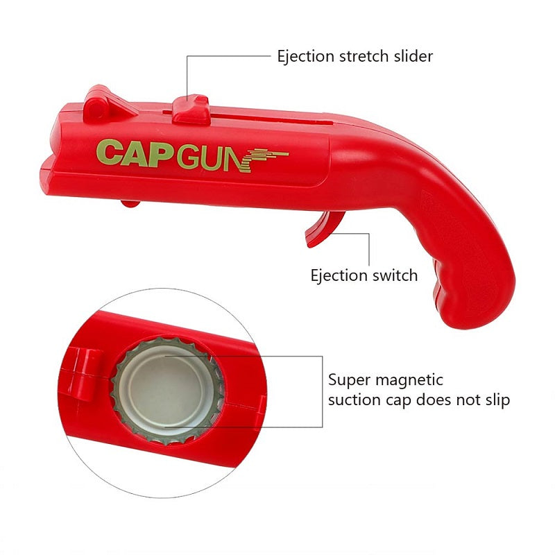 Launch Opener Spring Cap Catapult Launcher Gun shape Bar Tool Drink Opening Shooter Beer Bottle Opener Creative abridor de vinho Main image