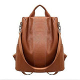 Women's Leather Backpack Large Capacity School Bag For Teenager Girls Travel Bags Anti Theft Backpack Mochila Feminina Bolsa