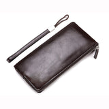 Men's Leather Wallet Classic Long Style Card Holder Male Purse Quality Zipper Large Capacity Brand Luxury Phone Wallet carteira