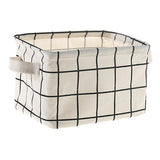 Desktop Storage Basket Cute Printing Waterproof Organizer Cotton Linen Sundries Storage Box Cabinet Underwear Storage Bag