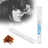 1pc 10cm Clear Glass Classical Pipes Tobacco Smoking Pipe Rolling Paper Herb Cigarette Steamroller Random Color Cigarette Pipe