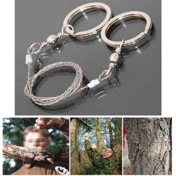 550mm(21.6'') Emergent Survival Wire Saw Camp Hike Outdoor Mountain climb Cut Hunt Fish hand Tool Fretsaw Bushcraft Kit