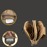 Men waist bag Casual Durable waist pack Belt Canvas Multifunction Military Bag Zipper Waterproof Waist Bag for Outdoor Wear