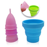 Menstrual Sterilizing Cup Collapsible Silicone Cup flexible to clean Menstrual Cup Recyclable Camping Foldable Sterilizer Cup