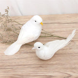 2PCS/lot Cute Artificial Feather Birds Bundled Foam Pigeons with Claw Photo Props Home Decoration