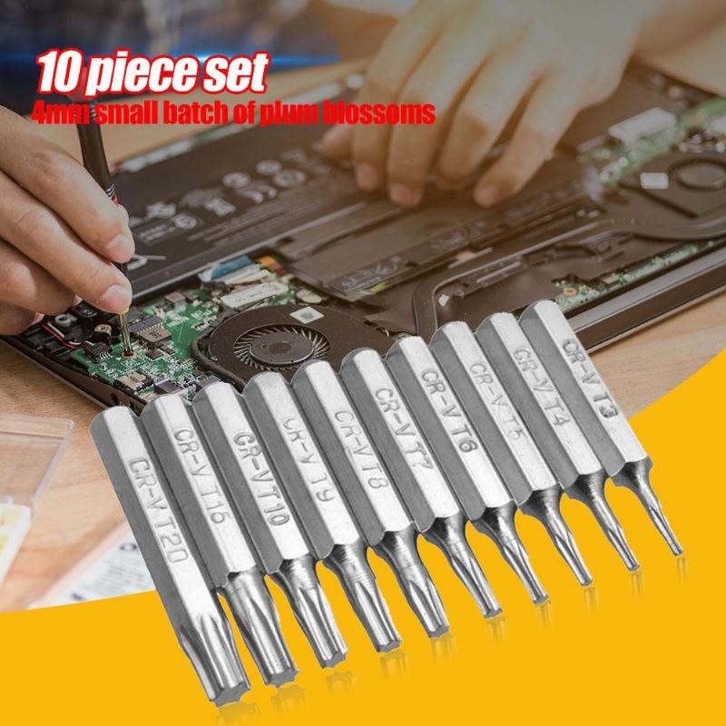10pcs CR-V Torx Bits Set Screwdriver Drill Bit Hex Torx Repair Mobile Phone Bit T3 T4 T5 T6 T7 T8 T9 T10 T15 T20 Secondary image