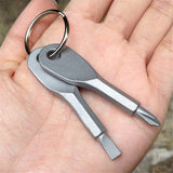 Portable Phillips Slotted Screwdriver Key Ring keyring Multi Mini Pocket Repair Tool Gadget Camp Hike Outdoor