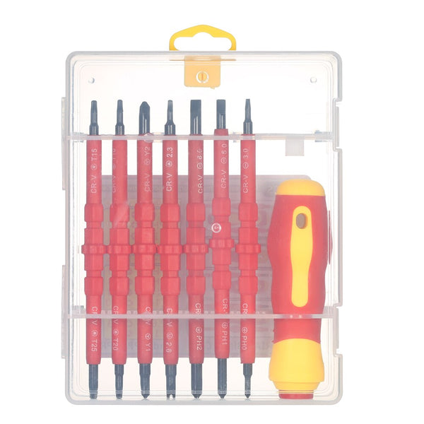13pcs 1000V hand tools multitool Insulated Screwdrivers Set + Magnetic Slotted Phillips Pozidriv Torx Bits electrician tools