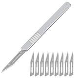 10pcs 11# 23# Carbon Steel Surgical Scalpel Blades + 1pc Handle Scalpel DIY Cutting Tool PCB Repair Animal Surgical Knife