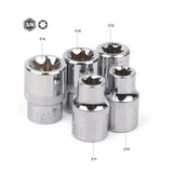 1/4" 3/8" 1/2 E-Socket Sockets Set Adapter Torx Star Bit Repair Hand Tools Head for Torque Spanner Ratchet Socket Wrench