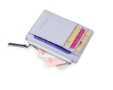 Men/Women Mini ID Card Holders Business Credit Card Holder PU Leather Slim Bank Card Case Organizer Wallet Zipper Unisex